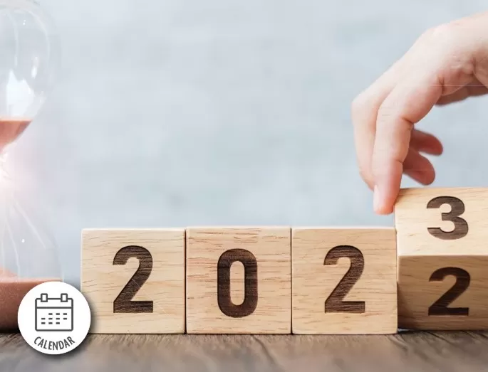 Calendar changing from 2022 to 2023